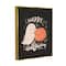 Stupell Industries Happy Halloween Smiling Ghost Pumpkin Framed Floater Canvas Wall Art